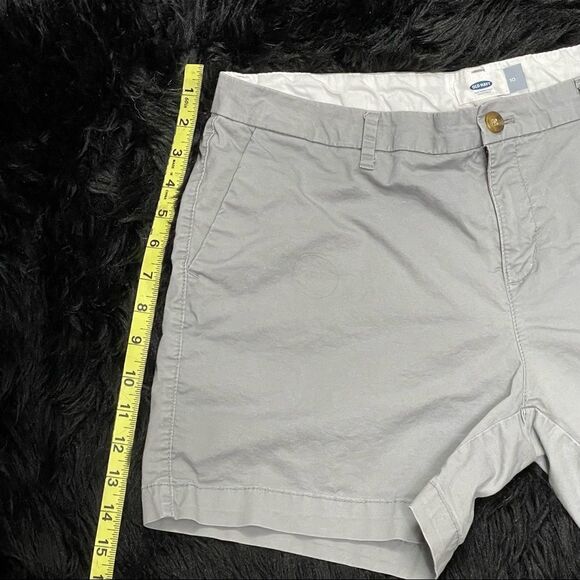 Old Navy Gray Zipper Shorts Belt Loops Size 10 - Picture 7 of 11